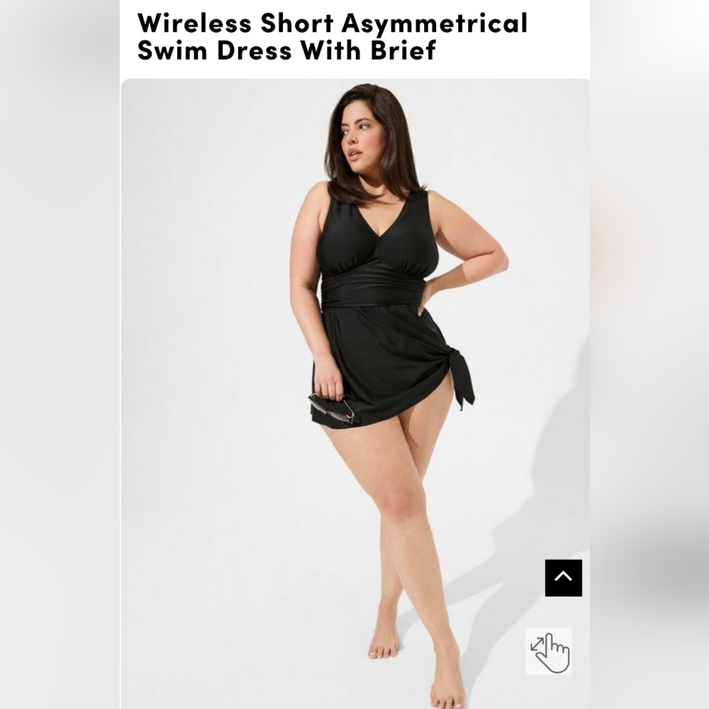 NWT Torrid Assymetrical Wireless Swimdress 4X